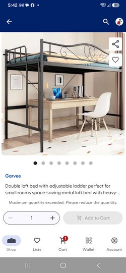 Garvee loft bed $80 ! Retails for $182