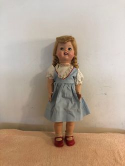 Vintage 1950’s Ideal Saucy Walker 22” Sleepy Eye Doll With Original Outfit