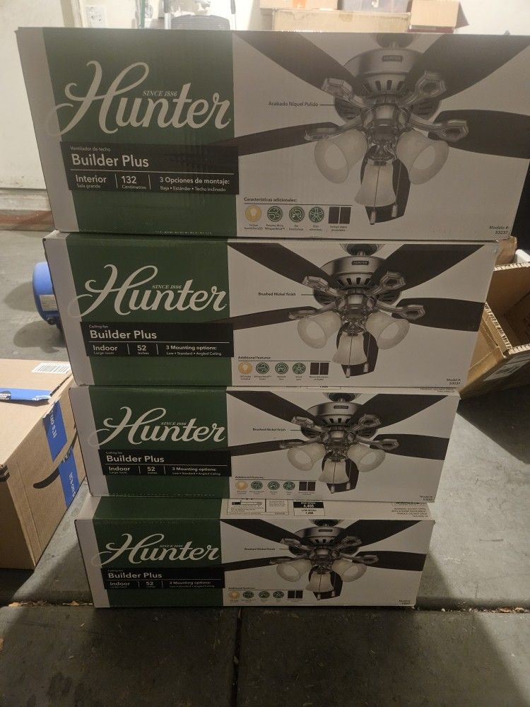 Hunter 52" Ceiling Fan. $70 or Best Offer