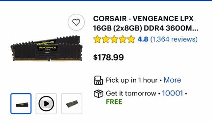 CORSAIR - VENGEANCE LPX 16GB (2x8GB) DDR4