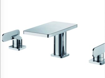 AB1884 Two-Handle 8" Widespread Bathroom Faucet Polish Chrome