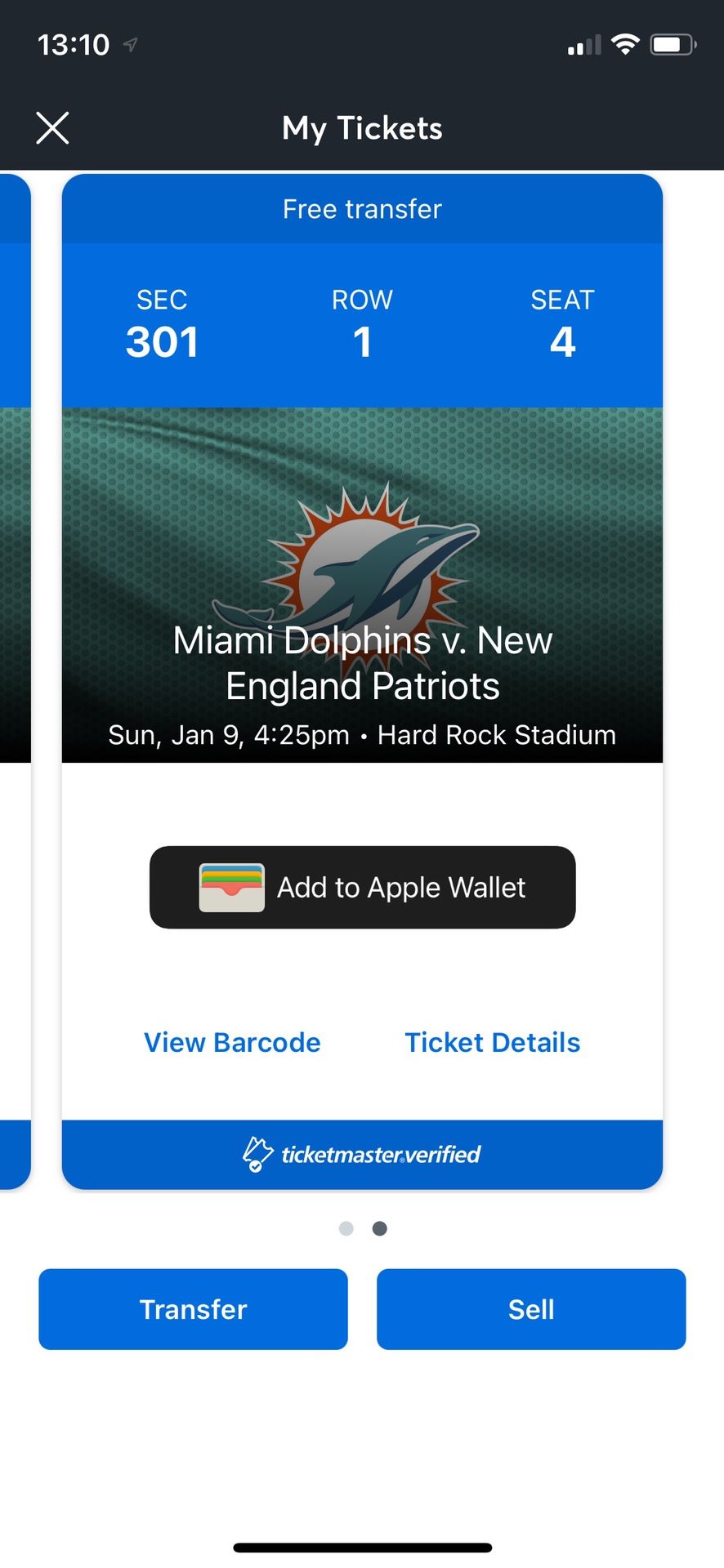 Dolphins Patriots Tickets