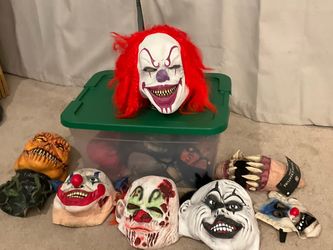 Scary Evil Killer Clown Latex Halloween Mask NEW