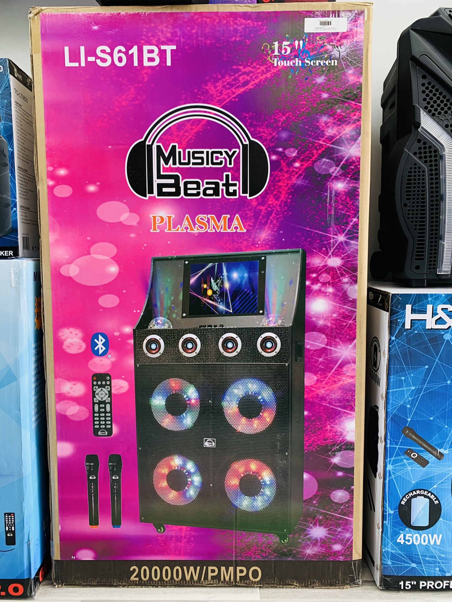 Musicy Beat Plasma 20,000 Watts Super Loud Speaker Box For $549.99 Or As Low As $50 Down Payment