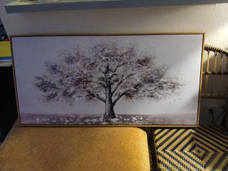 Framed artwork on canvas