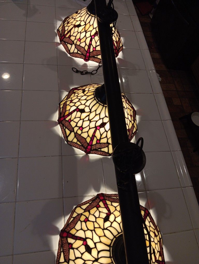 Eleganta Pool Table Light Lamp Stained Glass Look