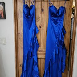 Brqnd New Formal Cocktail Semi-formal Royal Blue Dress