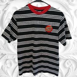 Mens Santa Cruz Embroidered Skateboard T-shirt