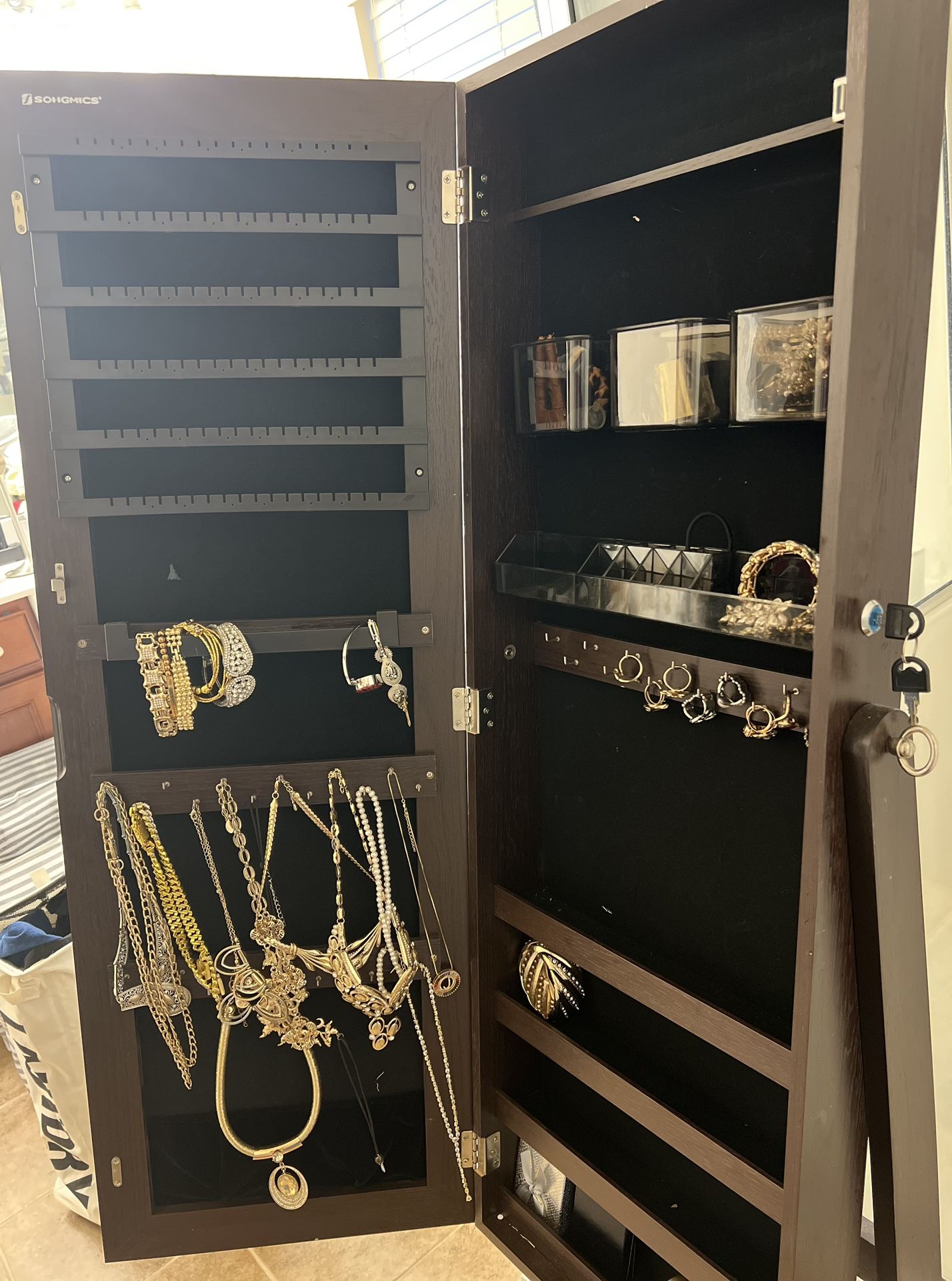 Jewelry Armoire With Full Length Mirror
