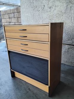 FOUR DRAWERS CHEST WITH SLIDING DOOR