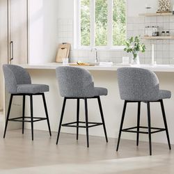Gray Barstools (Set of 3)