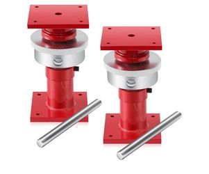 Lanties Adjustable Screw Jack Post for House Leveling (6.5''-9'', Red, 2 Pcs)