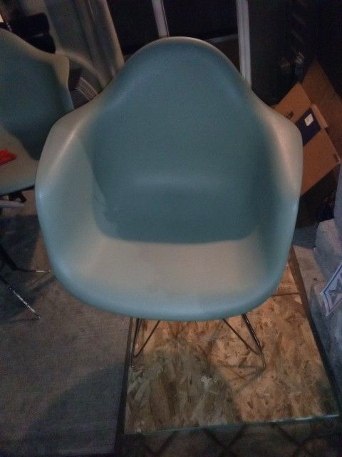 Pair of Retro Plastic Bucket Chairs