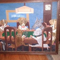 Dogs Playing Cards Picture Frame