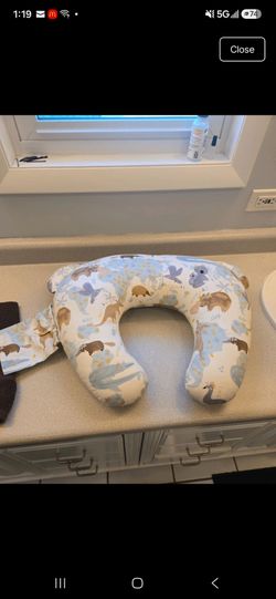 Baby Nursing Pillow with Animal Print Cover
