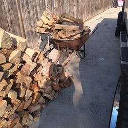 Firewood A Wheelbarrow Of Firewood For $25.00