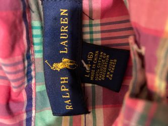 $10- Boy’s Ralph Lauren Plaid Cotton Shirt Size L (14-16)