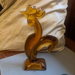 Rare Viking glass rooster