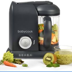 BEABA Babycook Solo 4 in 1 Baby Food Maker, Puree Steamer and Blender for Purees, Grinder with Auto
