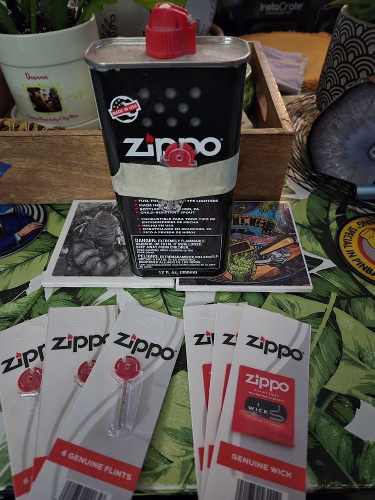 Zippo Flints, Wicks, Lighter Fuel
