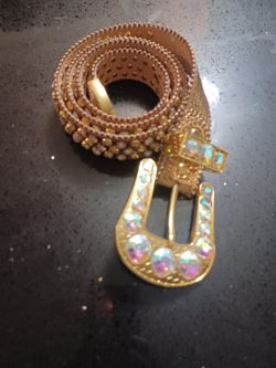 Karma Mens Belt Like New! Xl Size...Gold...$15