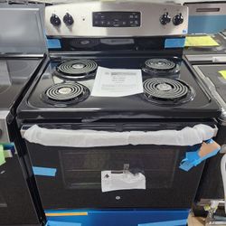 30 in. 4 Burner Element Free-Standing Electric Range in Stainless Steel