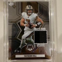 TAYSOM HILL 2022 JERSEY FUSION GAME USED SWATCH - NEW ORLEANS SAINTS