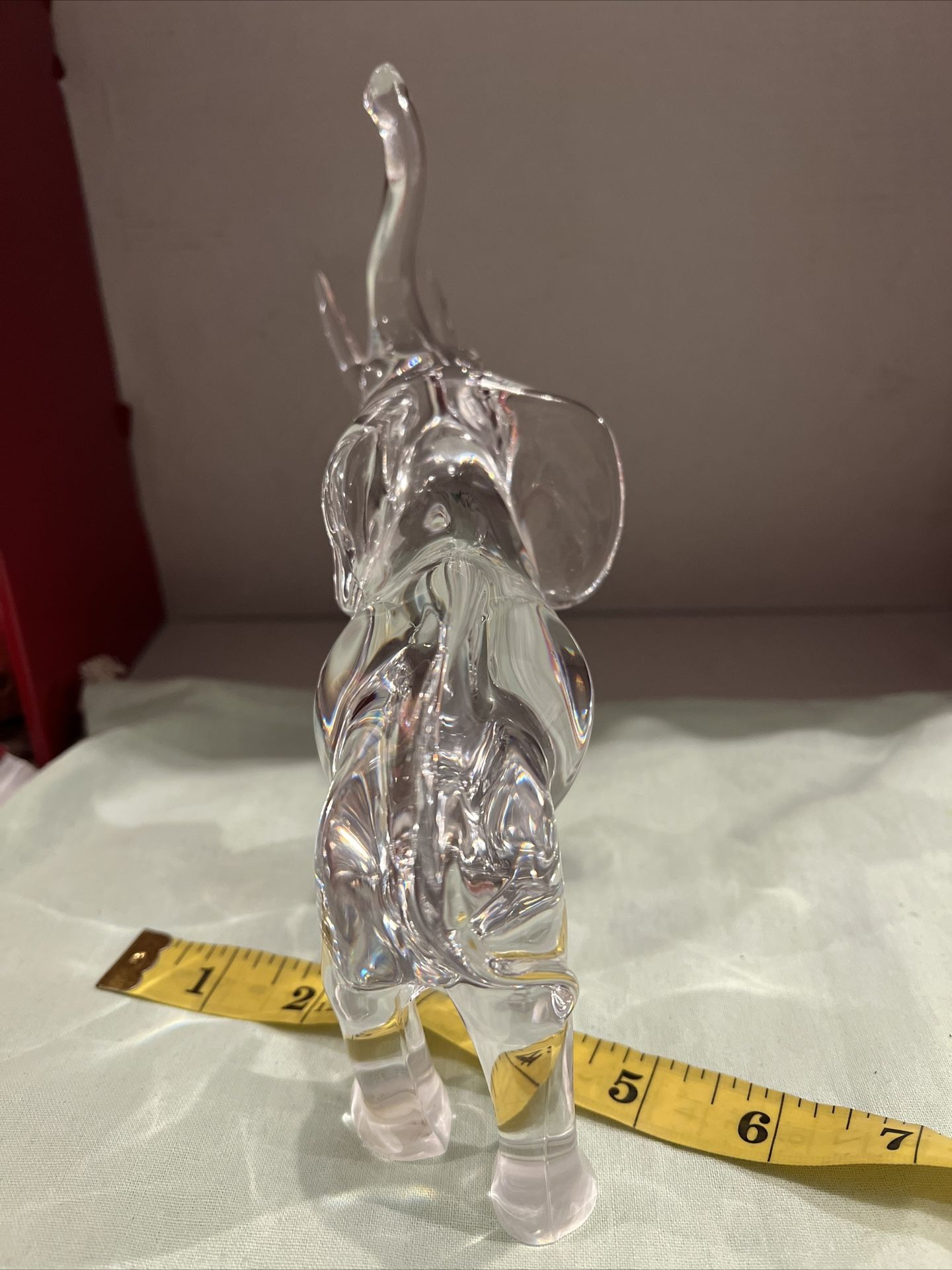 Vintage Glass Elephant Figurine