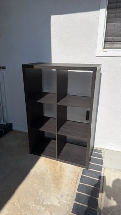 6 cube cabinet - black/grey from target