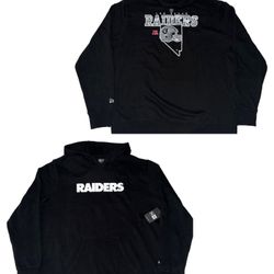 New Era Las Vegas Raiders Pullover Hoodie Sweatshirt Mens L,XL & 2XL Black New