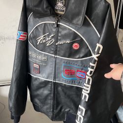 First Down Leather Jacket 