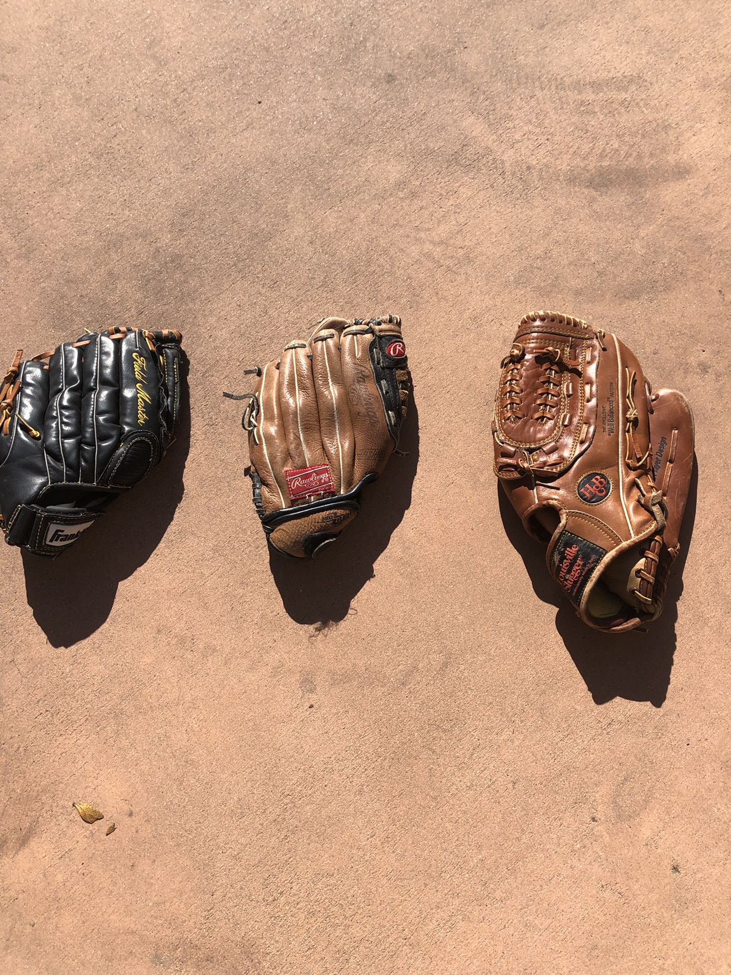 Baseball gloves $15 each or $40 for all