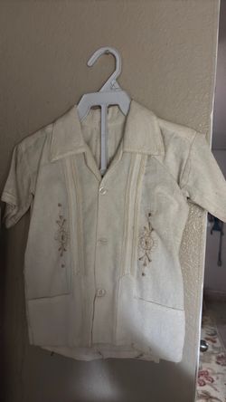 Kids Guayabera Short Sleeve Shirt