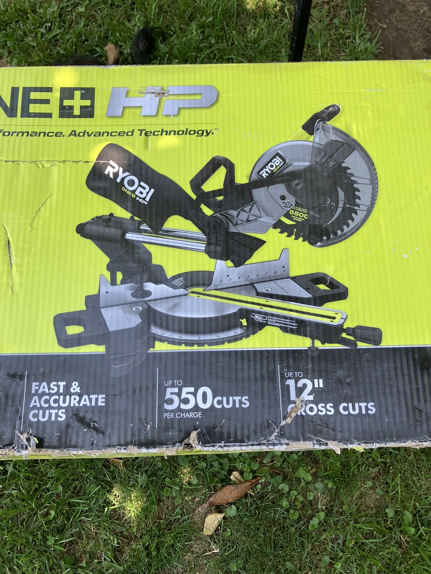 RYOBI ONE+ HP 18V Brushless Cordless 10 in. Sliding Compound Miter Saw Kit With Battery