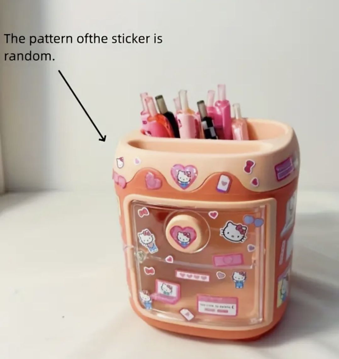 New Hello Kitty Multipurpose Desk Organizer for Writing Instruments - Large Capacity Pen Holder, Makeup Brush & Stationery Caddy - Ideal Gift for