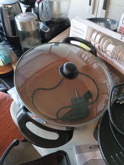 Electric wok with Glass Lid