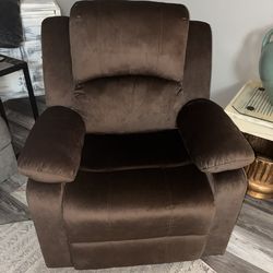 Brand New Manual Recliner Chocolate Brown