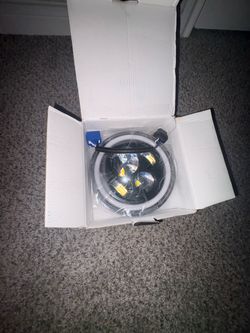 Round LED Headlight with Halo Ring