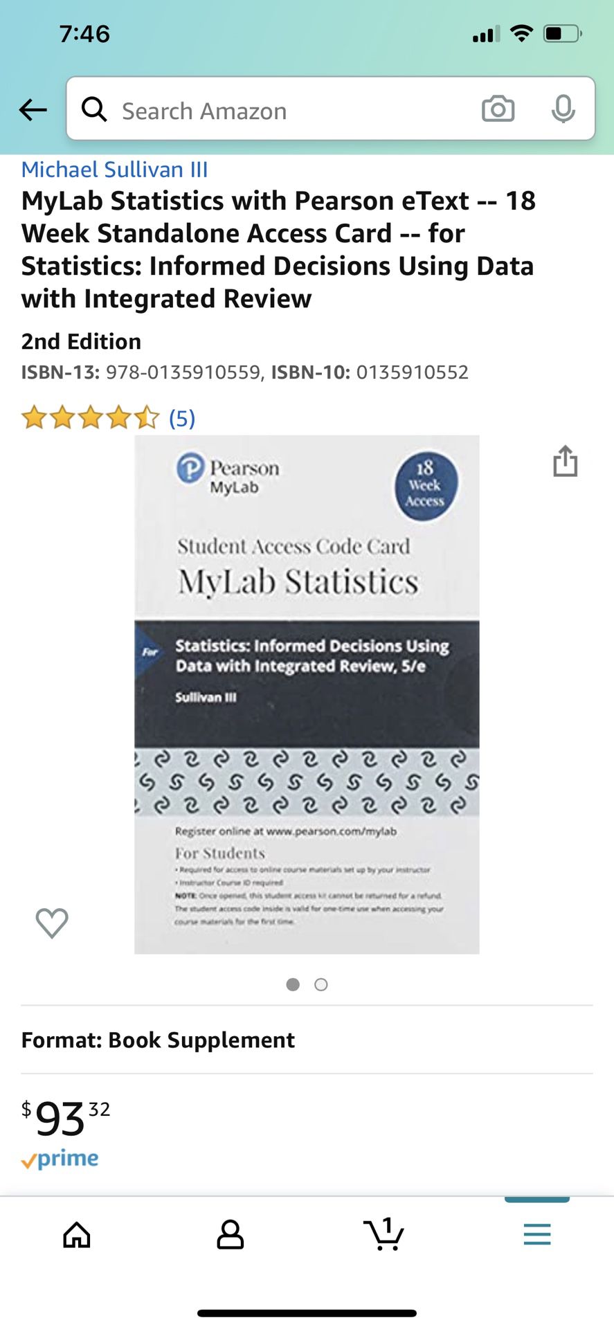 My Lab Statistics with Pearson eText