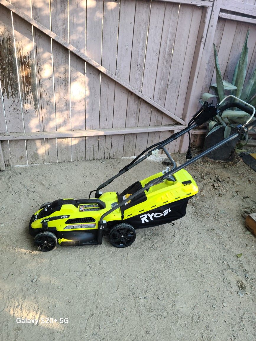 Ryobi 13-in Corded Electric Walk Behind Push Lawn Mower