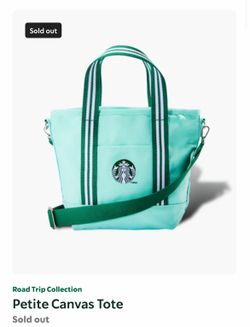 Starbucks Petite Canvas Tote From the Road Trip Collection