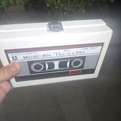 80 S  Cassette Tap Purse  With Silver Chain