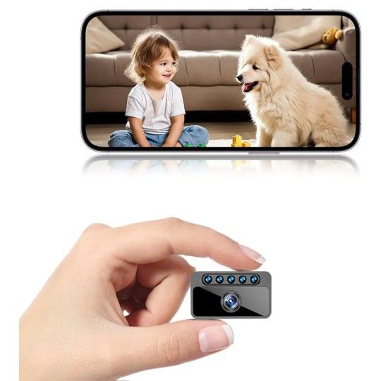 64G 4K HD Mini Camera Wireless WiFi, Small Camera for Home Security with AI Motion Detection, App Control, Night Vision, Built-in Siren,Cloud Storage,