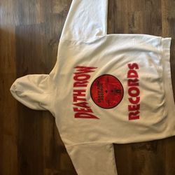 Death Row Records White Graphic Hoodie