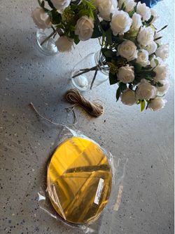 Artificial flowers with mason jar