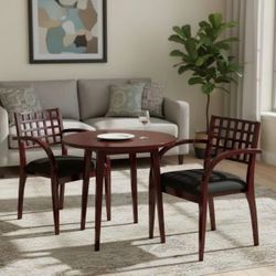 Office Star OSP Furniture MEN-98-MAH Leg Chair With Wood Criss-Cross Back & High Gloss Maple Or Mahogany Finish B Grade - Trinket - Charcoal