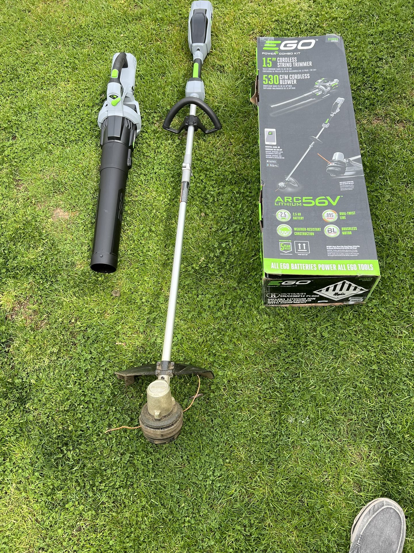 EGO Line Trimmer And Leaf Blower