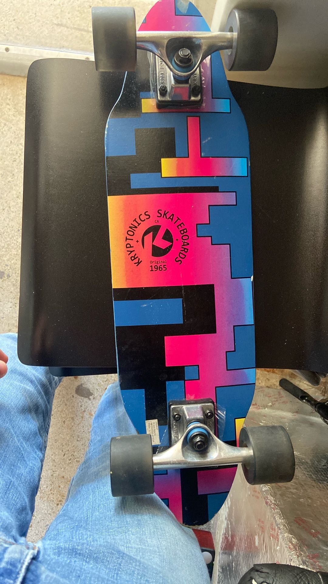 Multi Colored Short Board Kryptonic Skateboard