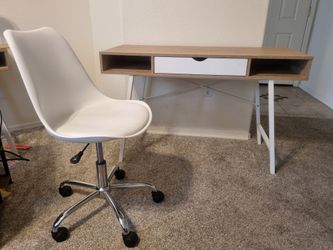 Computer desk with chair.
