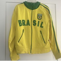 Yellow Brasil Jacket with Green Accents